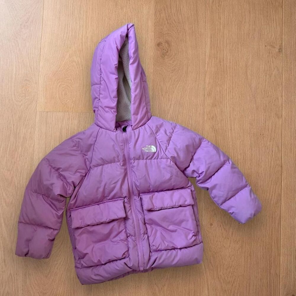 The North Face Kids North Down Fleece-Lined Parka Pink Lilac Size 4